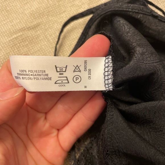 BLACK SATIN ROMPER WITH LACE BY ST.MICHAEL 12 - Picture 5 of 7